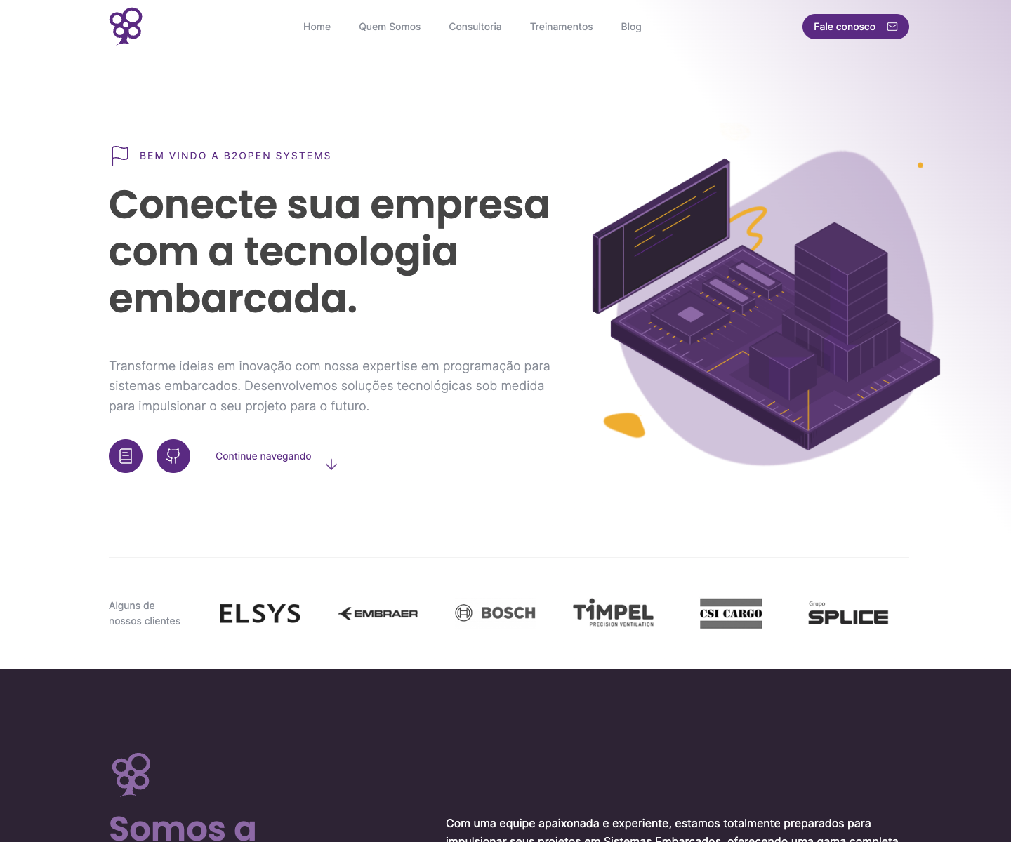 Tela inicial de um site criado pela Gam Design, com serviços de web design e UI/UX Design.